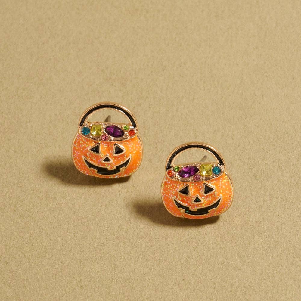 Pumpkin Basket Earrings