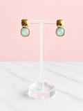 Light Grey Bloom Drop Earrings