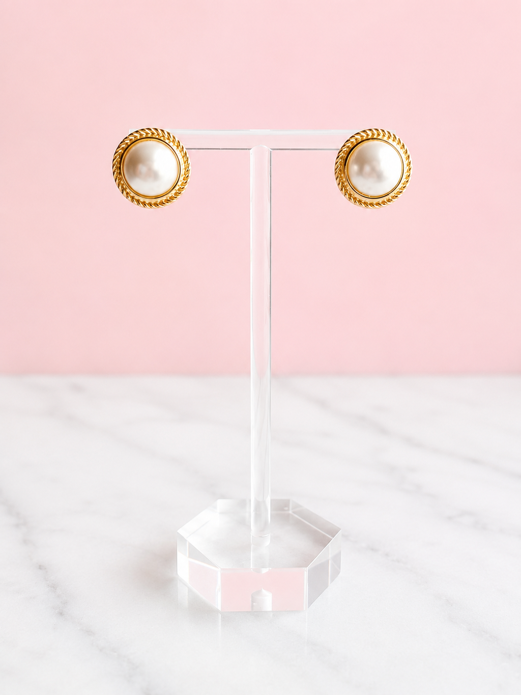 Classic Rope Pearl Studs