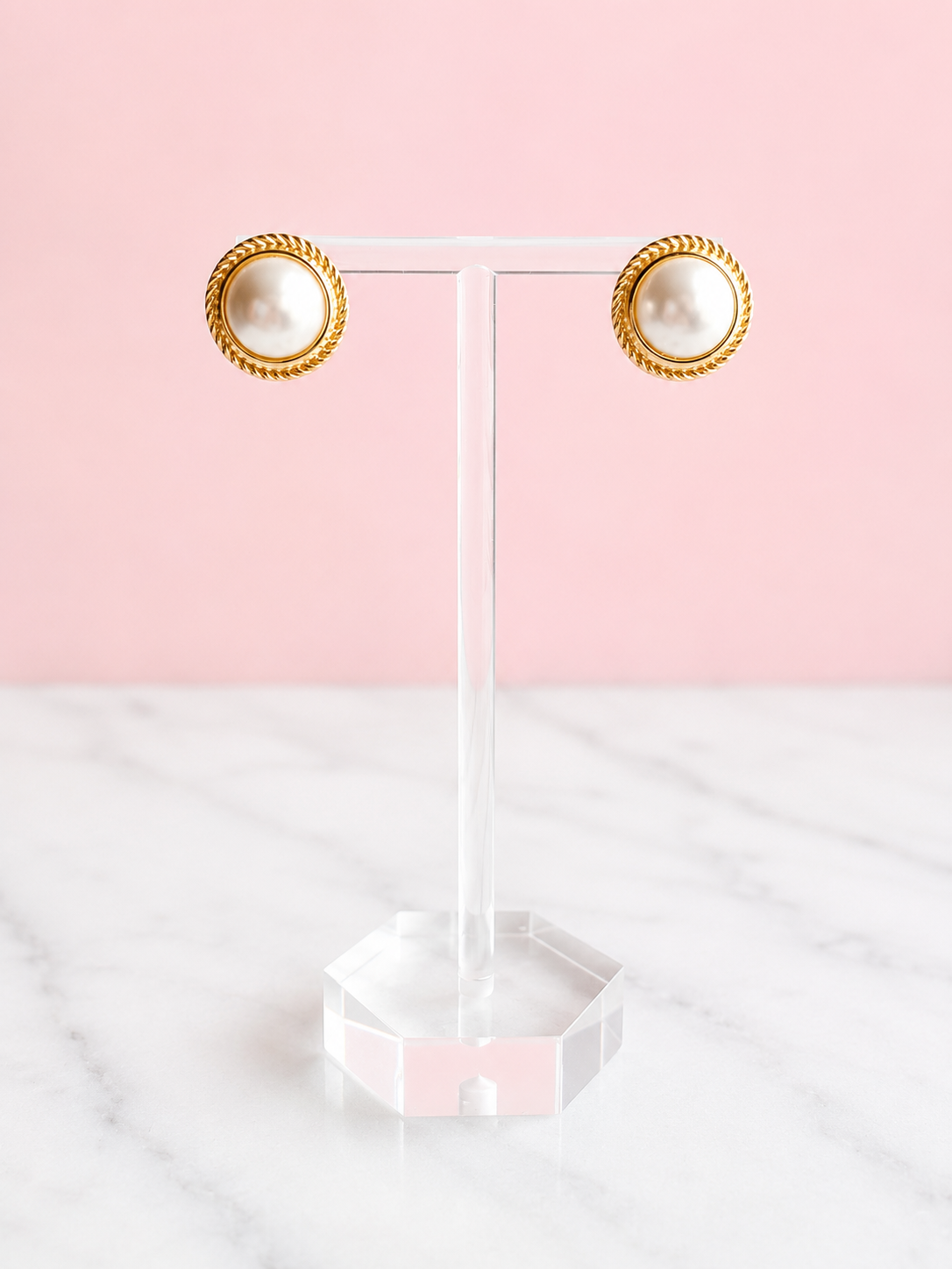 Classic Rope Pearl Studs