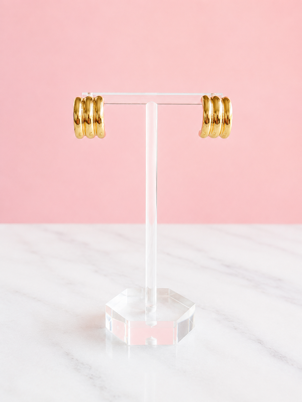 Golden Trio Hoop Earrings