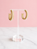 Pearl Laurel Hoop Earrings