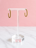 Twisted Gold Hoop Earrings