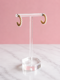 Pearl Petal Hoop Earrings