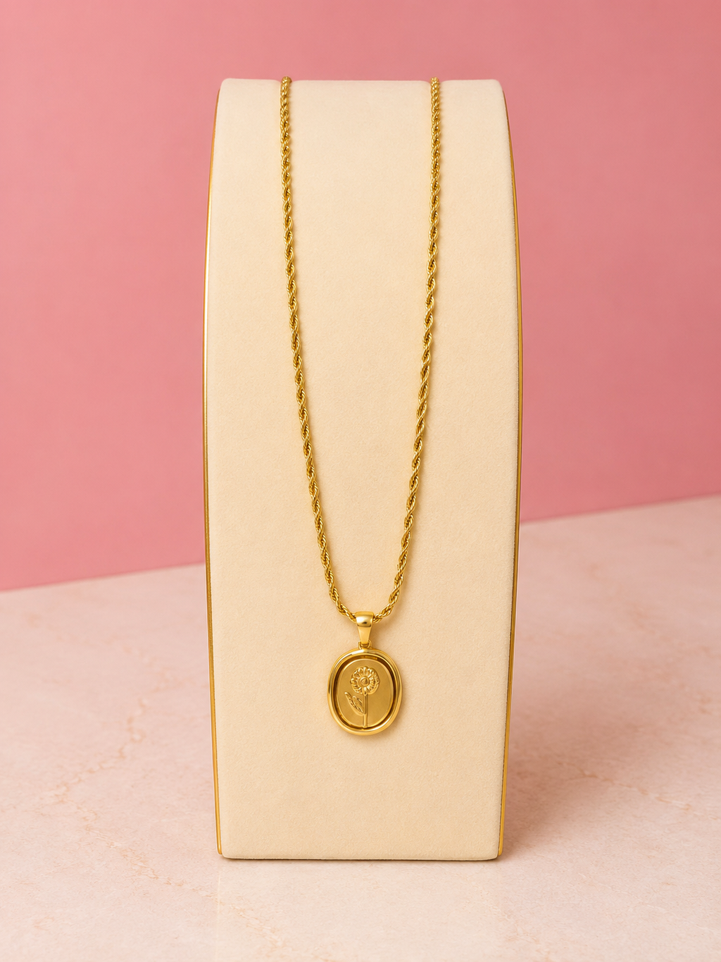 Gold Rose Necklace
