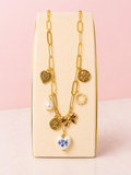 Blue Heart Charm Necklace