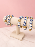 White & Blue Floral Bracelet