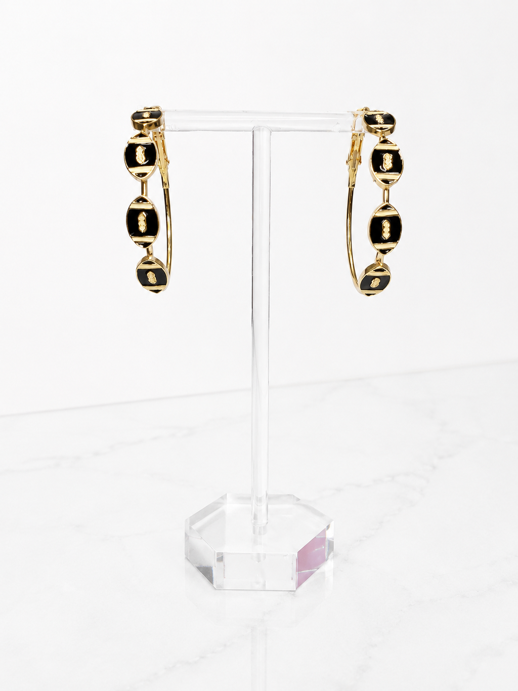 Football Hoop Earrings
