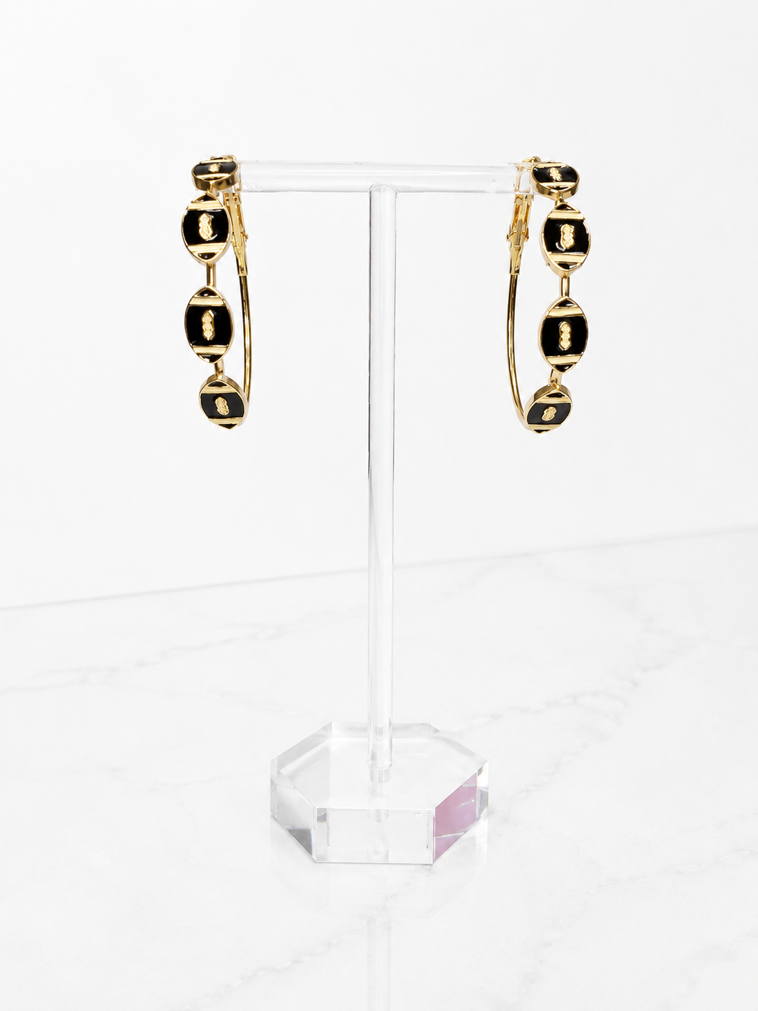 Football Hoop Earrings