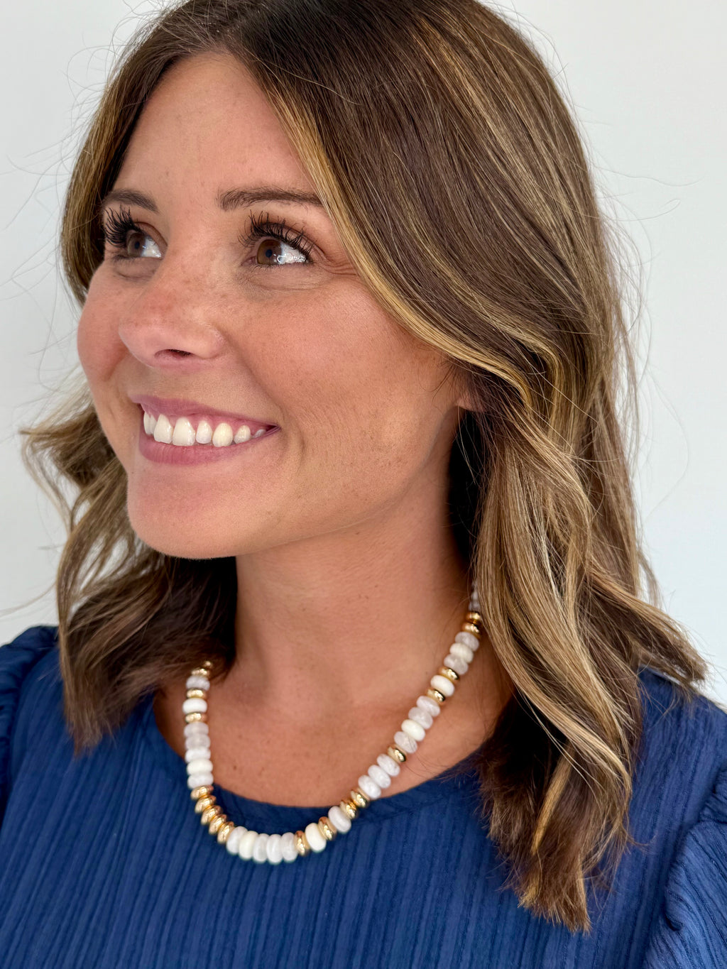 White Stone Necklace
