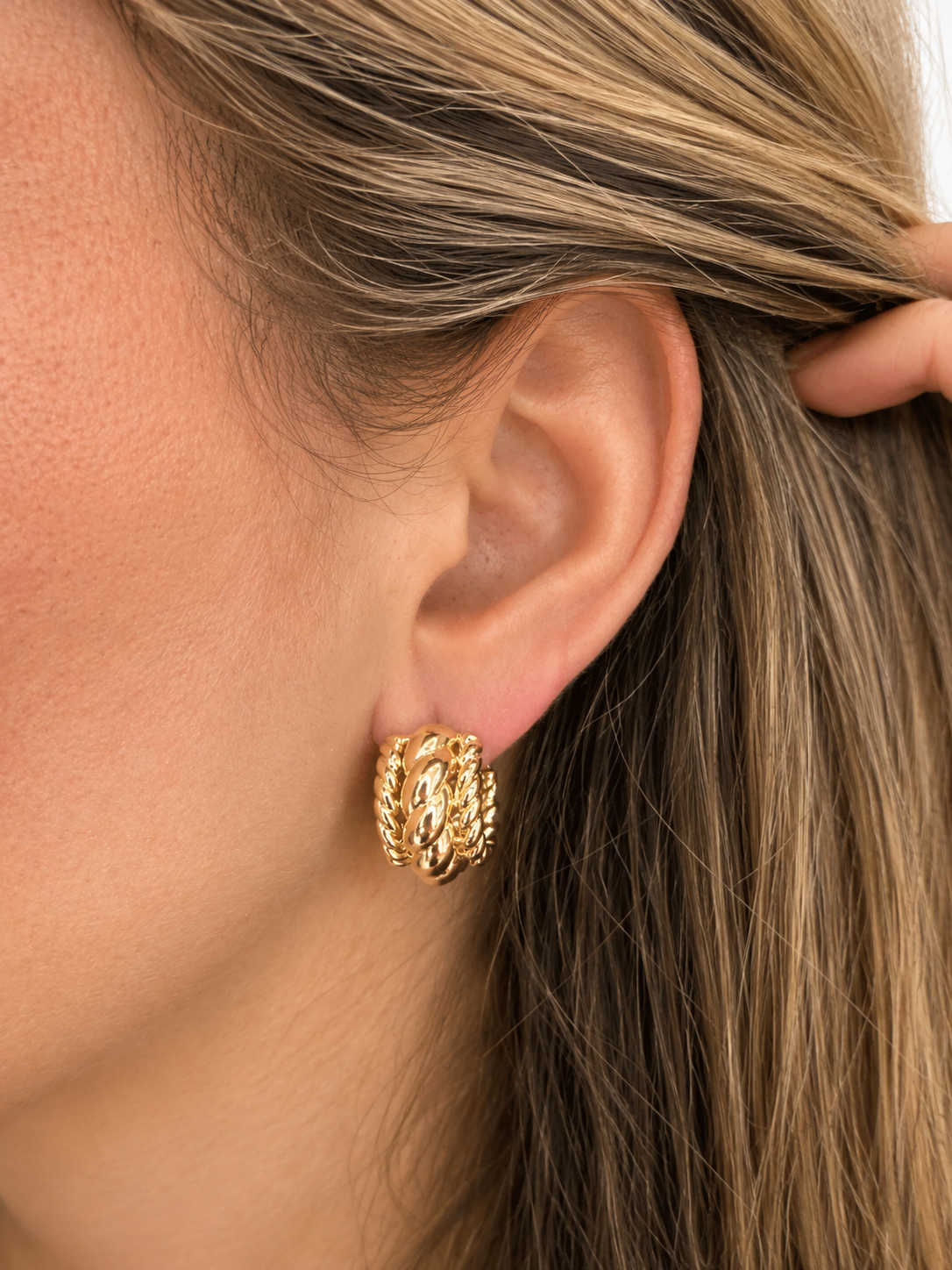 Harper Knot Hoop Earrings