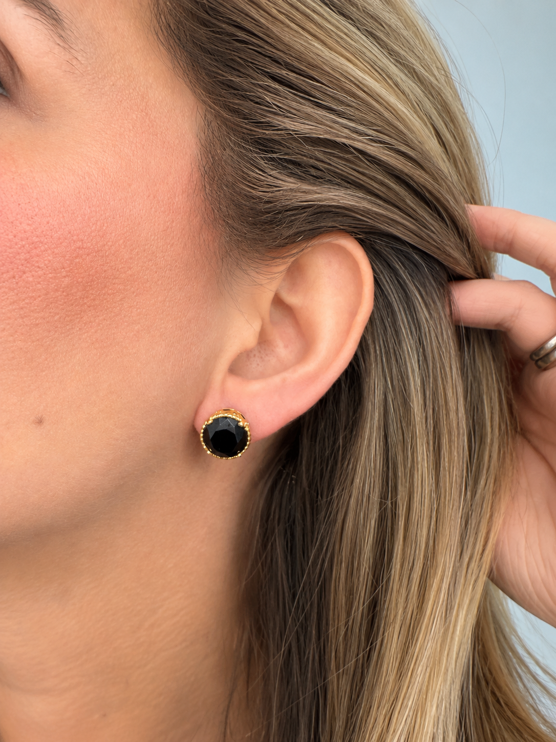 Midnight Spark Stud Earrings