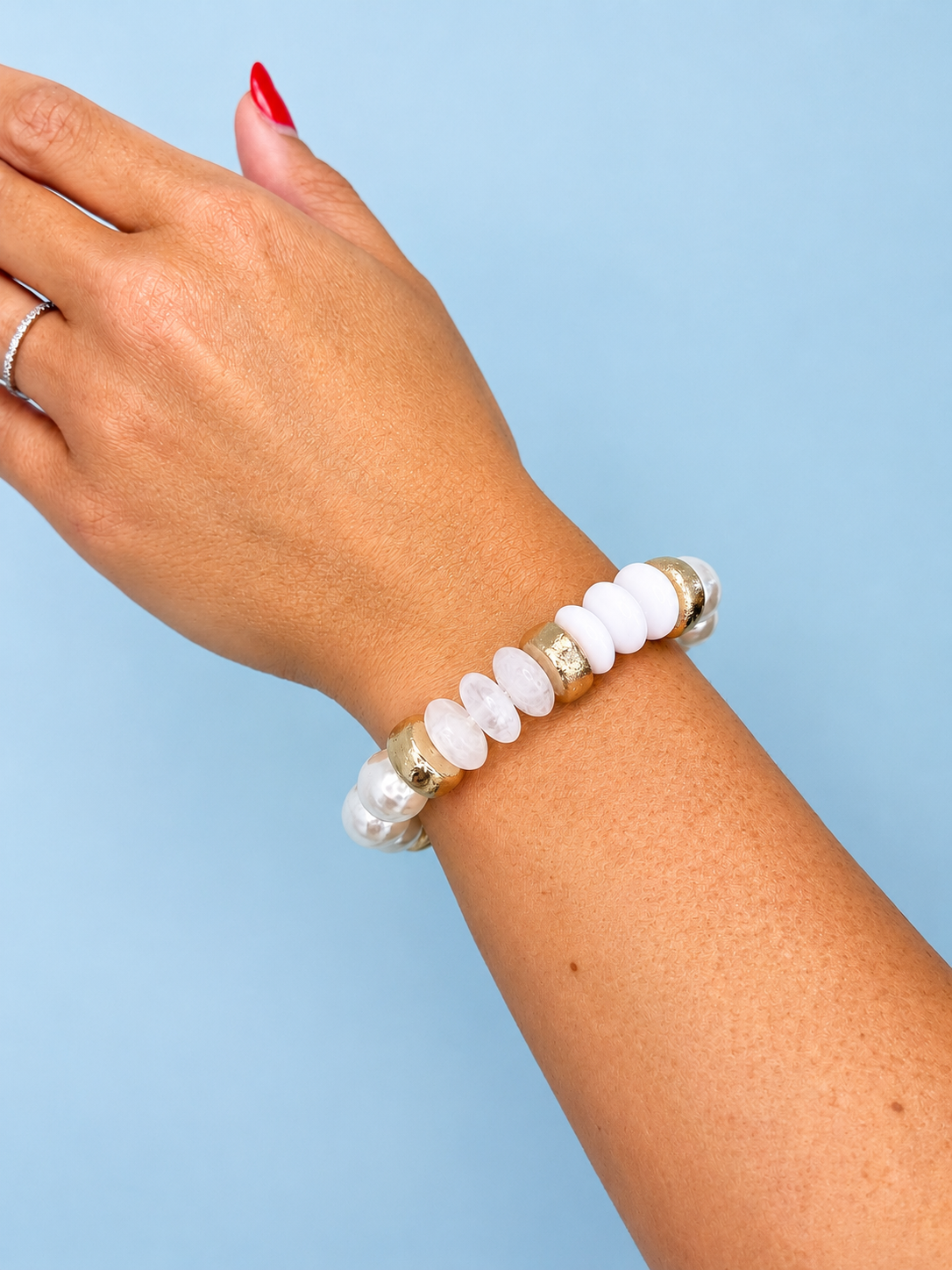 White Stone Bracelet