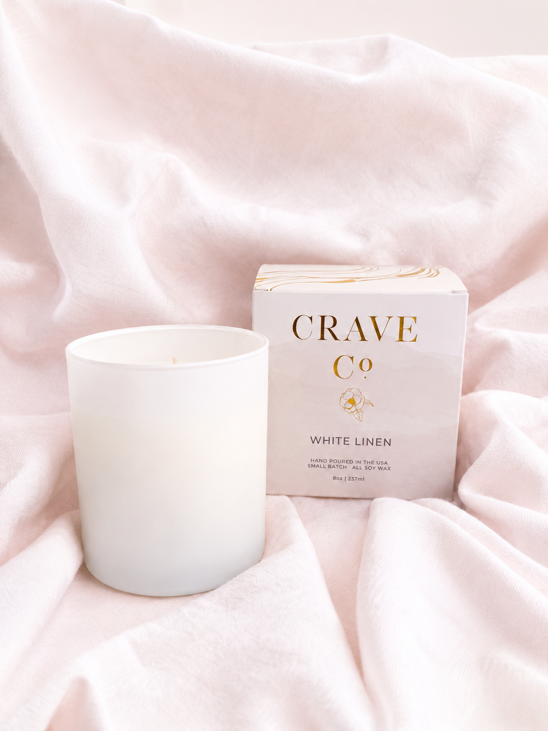 White Linen Candle