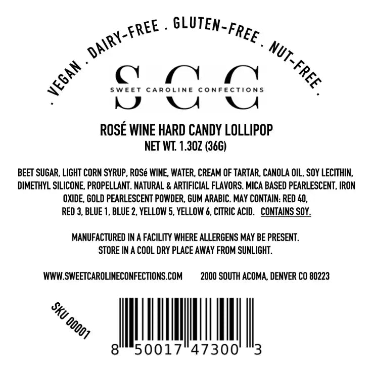 Rosé Wine Sparkle Lollipop