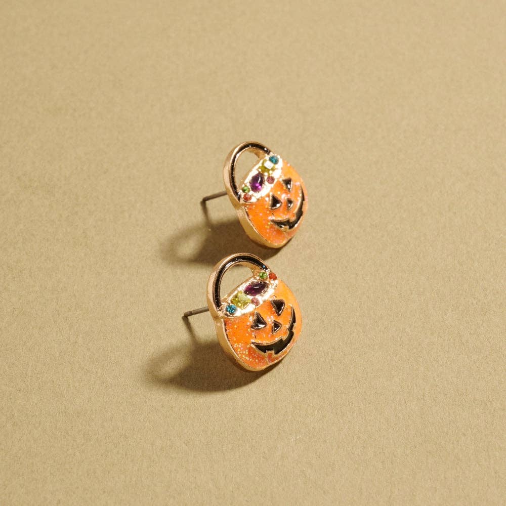 Pumpkin Basket Earrings