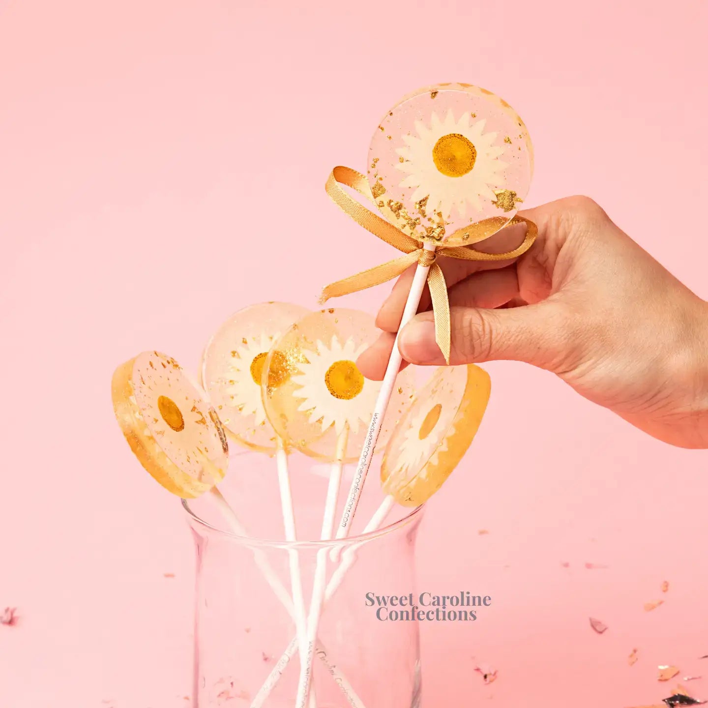 Daisy and Gold Lollipop