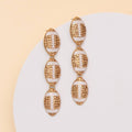 Crystal Football Earrings