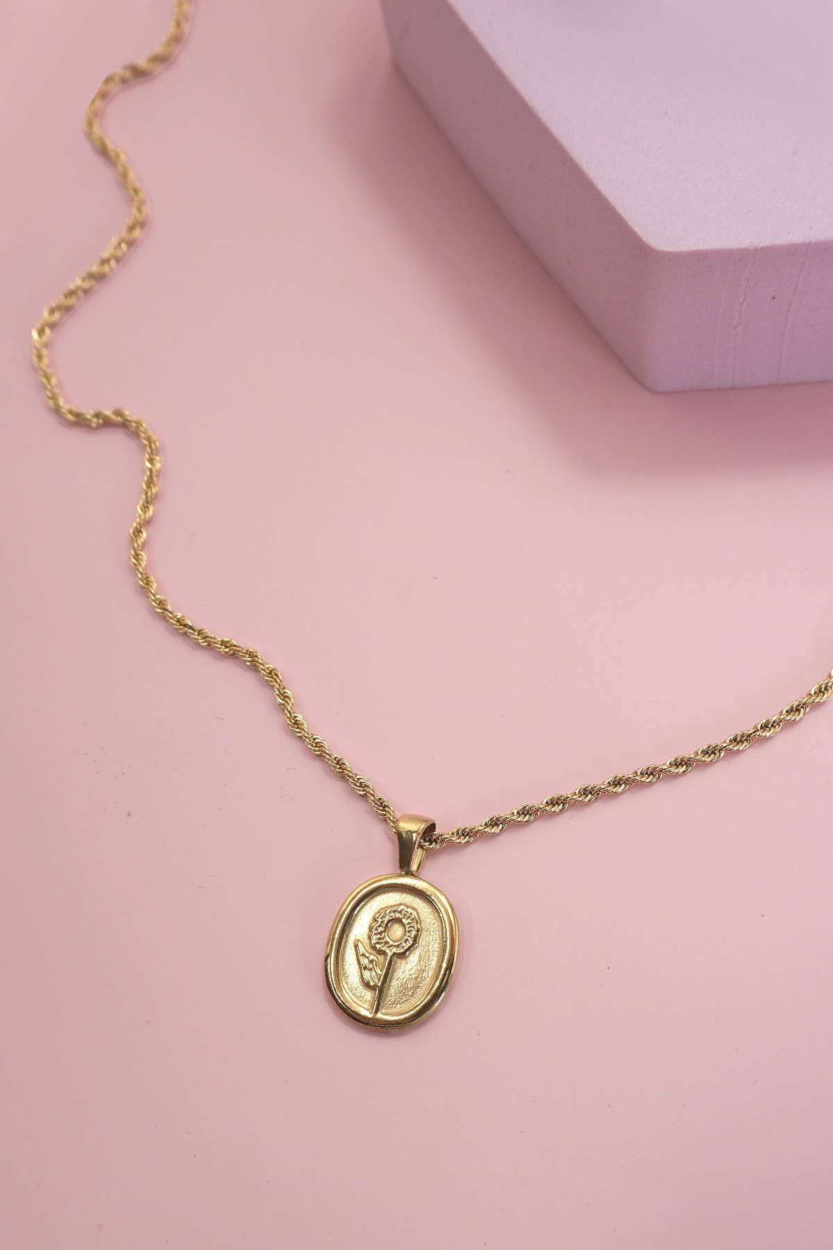 Gold Rose Necklace