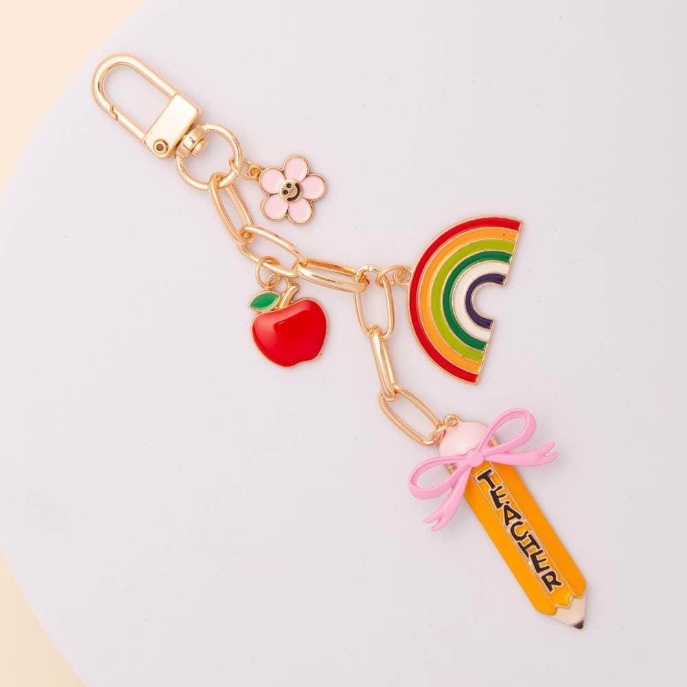 School Charm Keychain