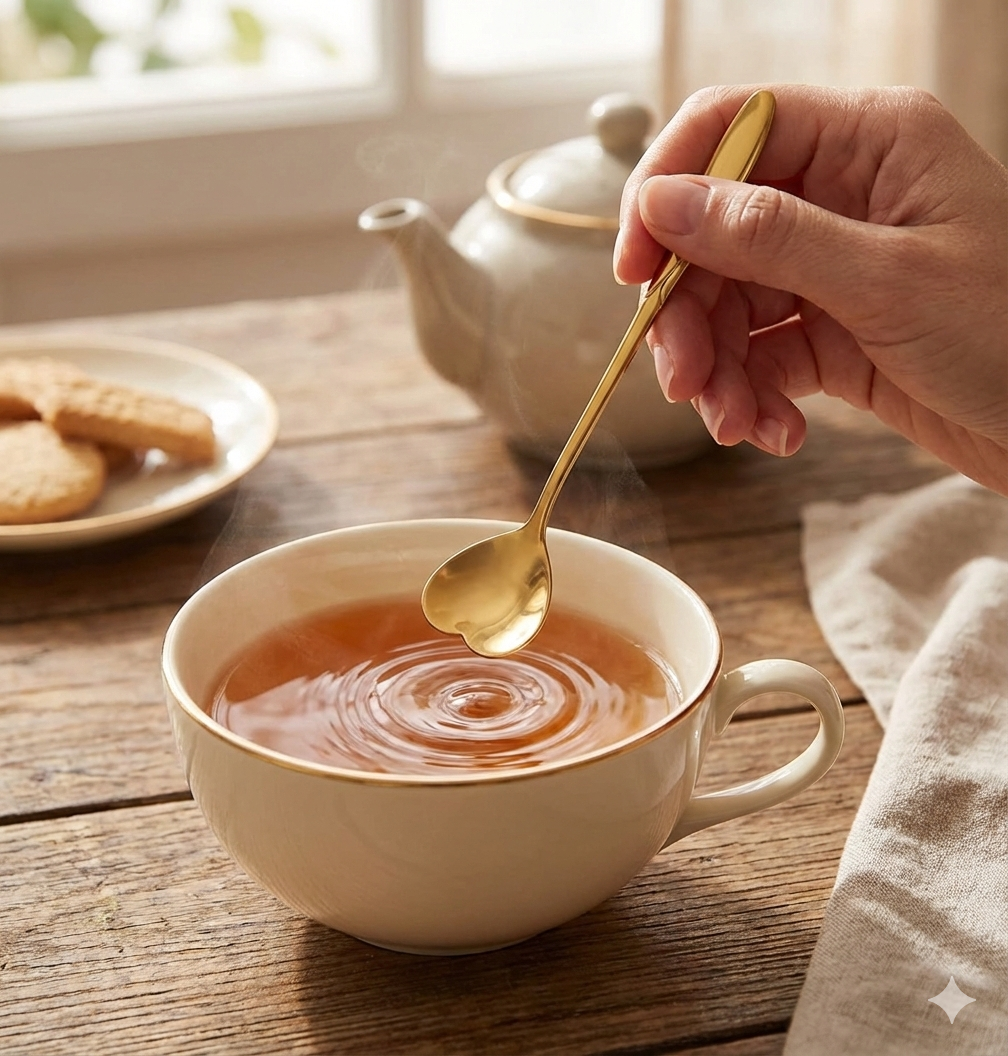 Gold Heart Teaspoon