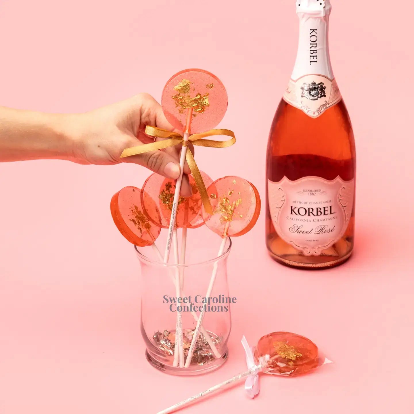 Rosé Wine Sparkle Lollipop
